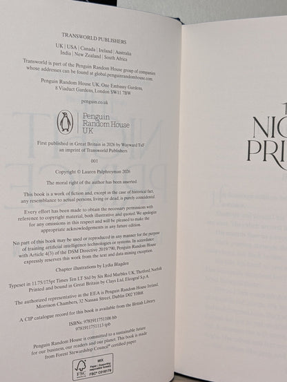 The Night Prince by Lauren Palphreyman (First Edition with sprayed edges) - Fialta Books