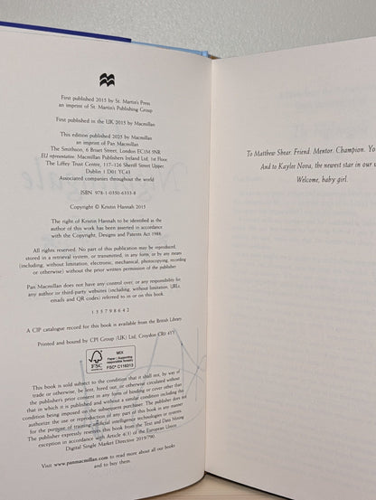 The Nightingale by Kristin Hannah (Signed Anniversary Edition with sprayed edges) - Fialta Books