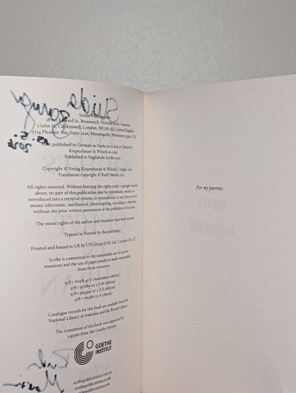 The Nights Are Quiet in Tehran by Shida Bazyar (Signed Dated First Edition) - Fialta Books