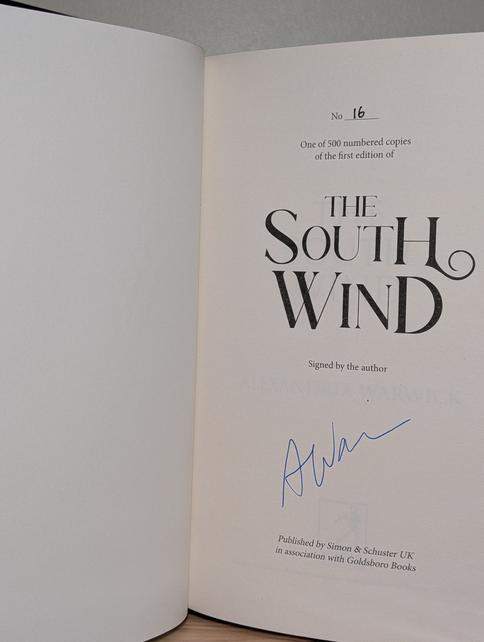 The North Wind; West Wind; South Wind; East Wind by Alexandria Warwick (Signed with sprayed edges) - Fialta Books