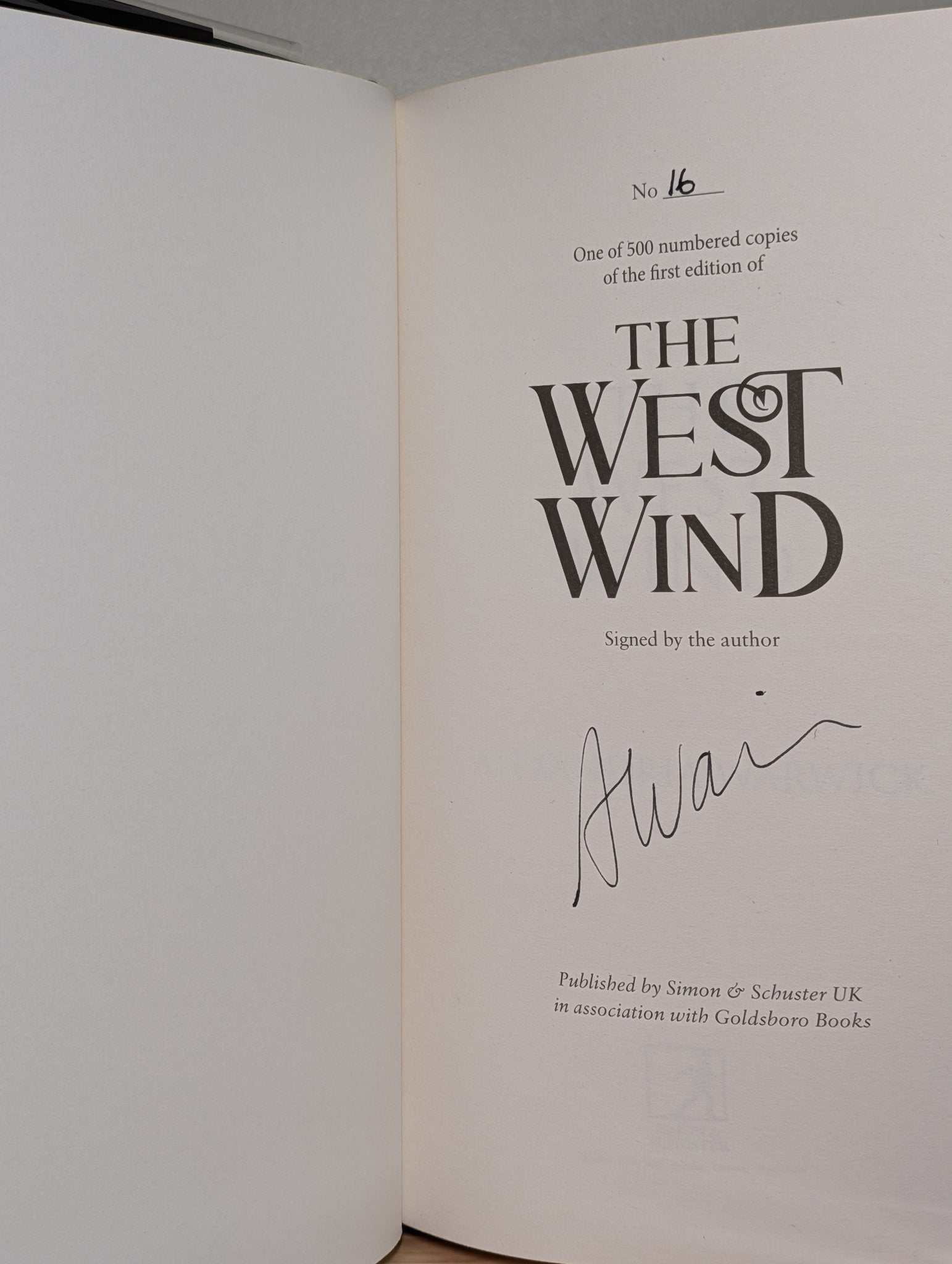 The North Wind; West Wind; South Wind; East Wind by Alexandria Warwick (Signed with sprayed edges) - Fialta Books