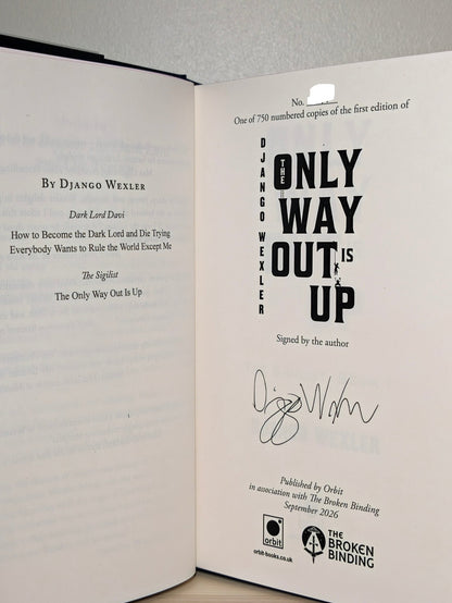 The Only Way Out is Up by Django Wexler (Signed First Edition with sprayed edges) - Fialta Books