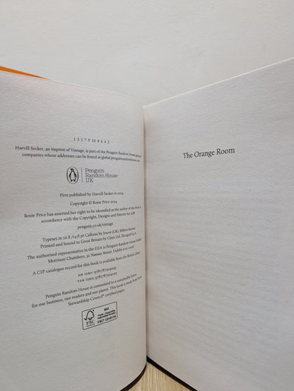 The Orange Room by Rosie Price (Signed First Edition) - Fialta Books