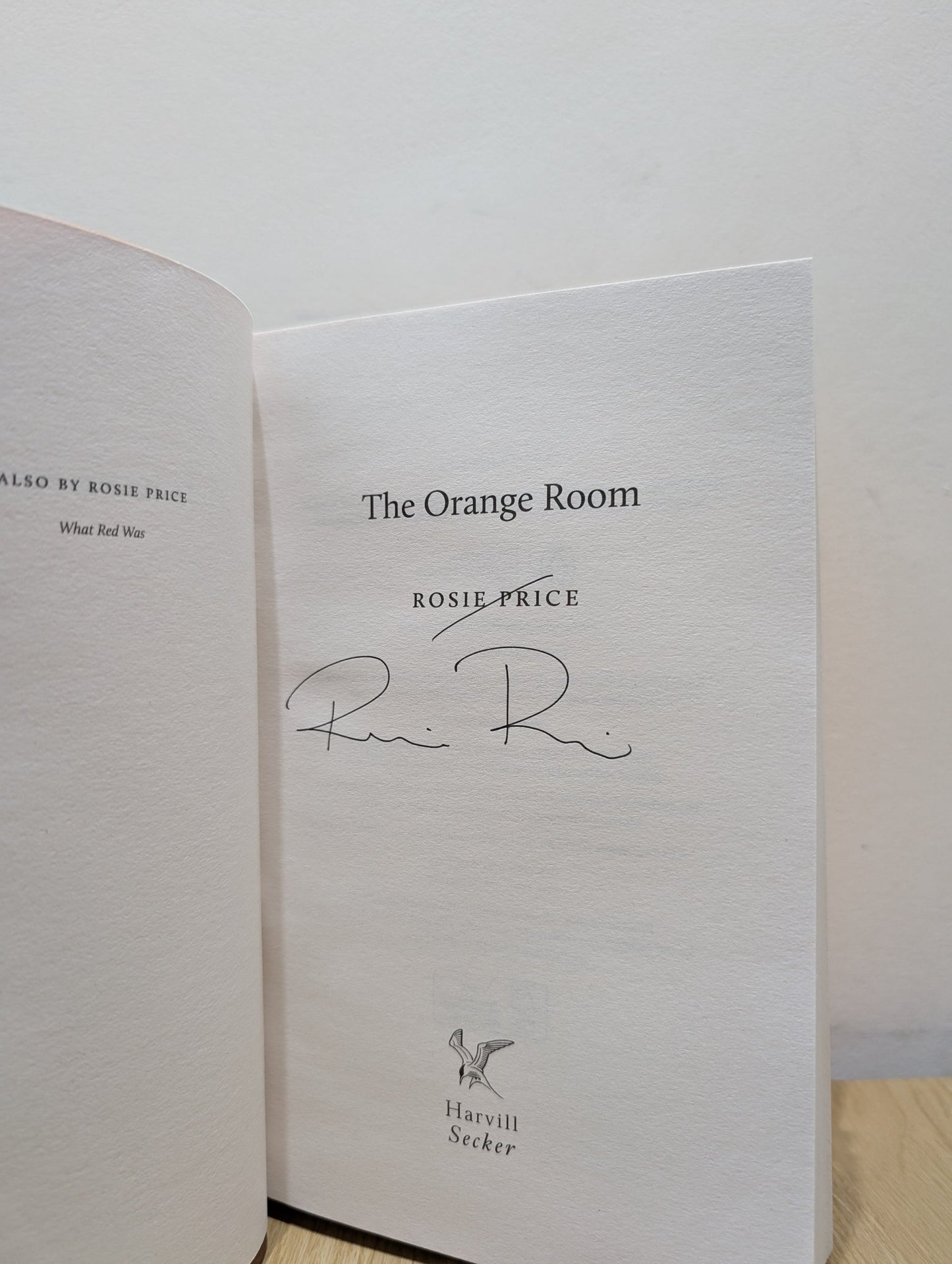 The Orange Room by Rosie Price (Signed First Edition) - Fialta Books