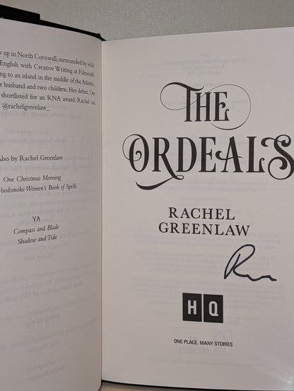 The Ordeals: Killmarth Trials Book 1 by Rachel Greenlaw (Signed First Edition with sprayed edges) - Fialta Books
