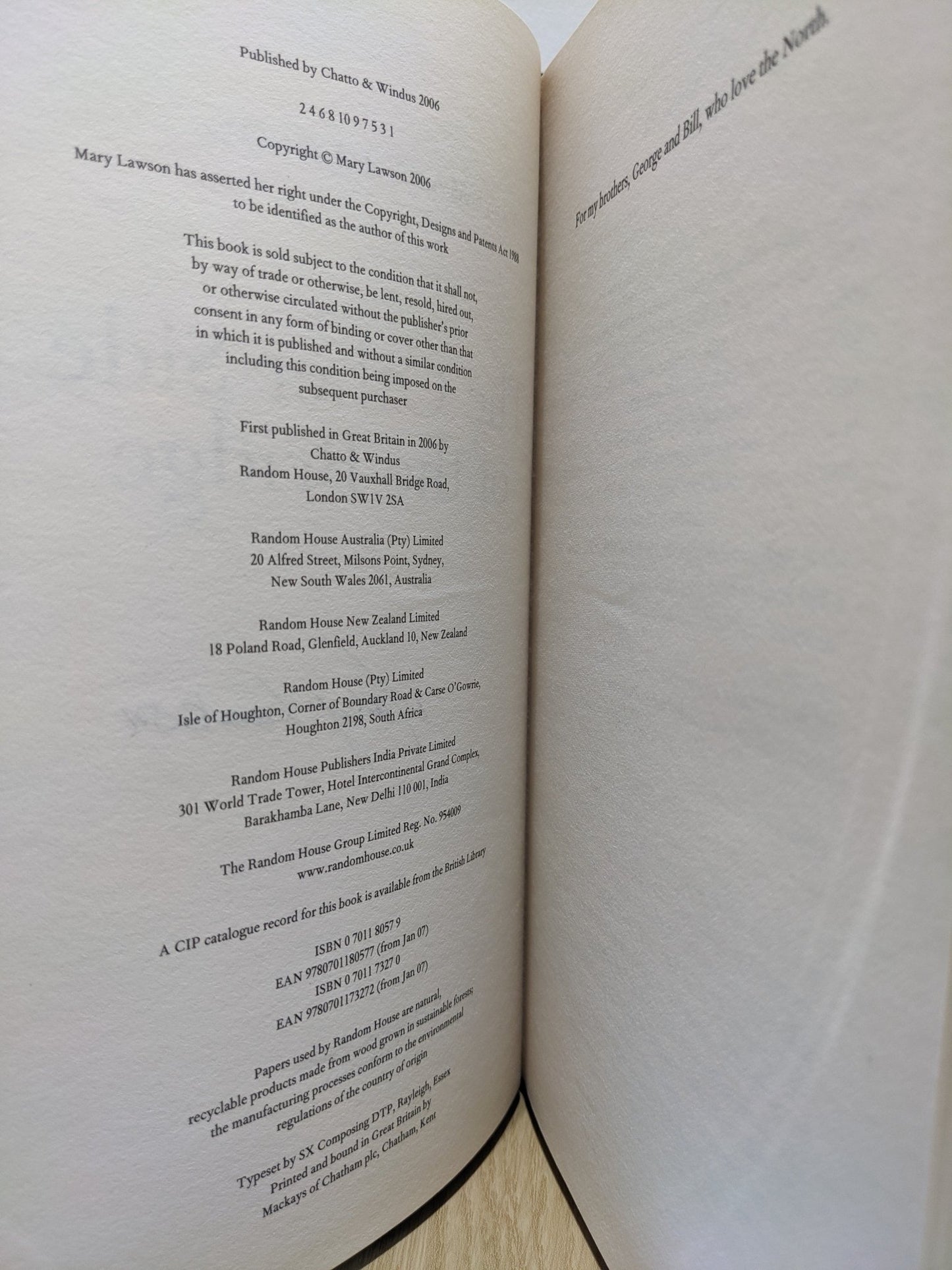 The Other Side of the Bridge by Mary Lawson (Signed First Edition) - Fialta Books