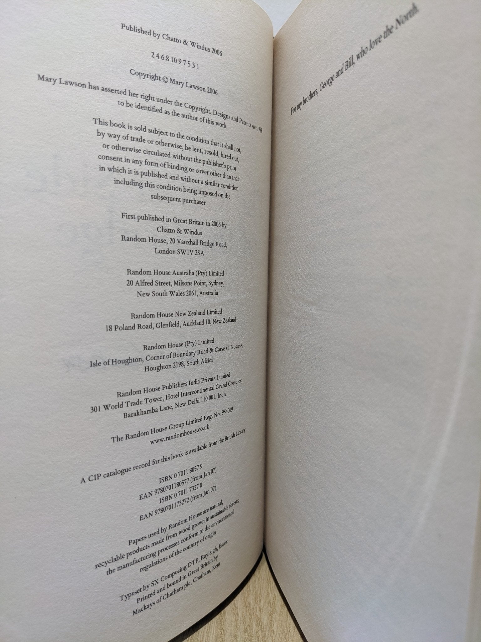 The Other Side of the Bridge by Mary Lawson (Signed First Edition) - Fialta Books