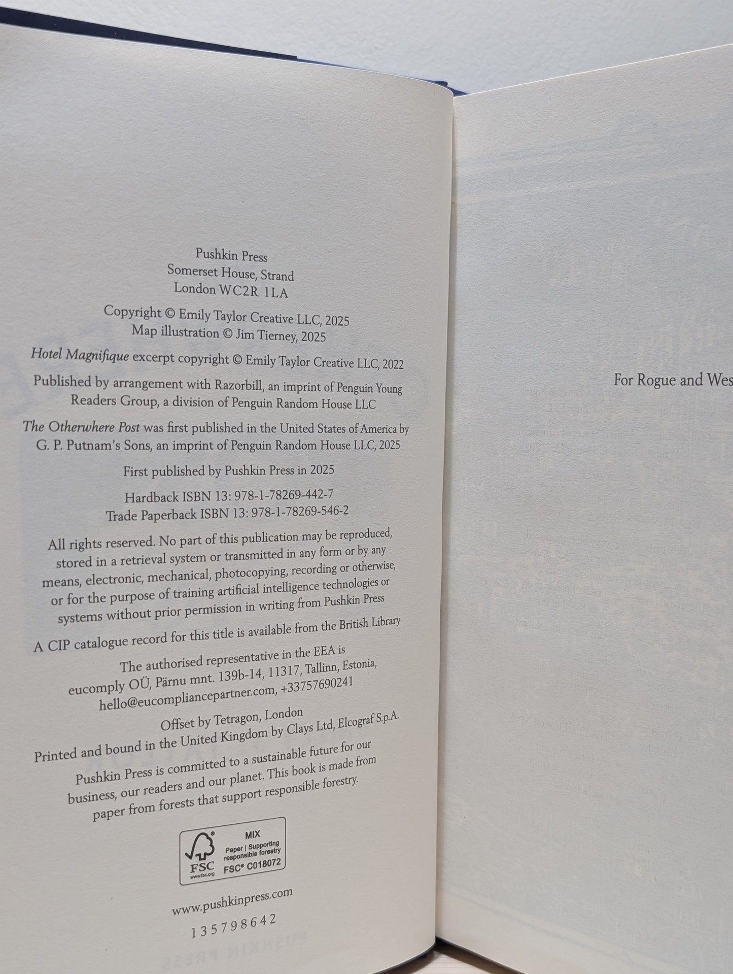 The Otherwhere Post by Emily J. Taylor (Signed First Edition) - Fialta Books