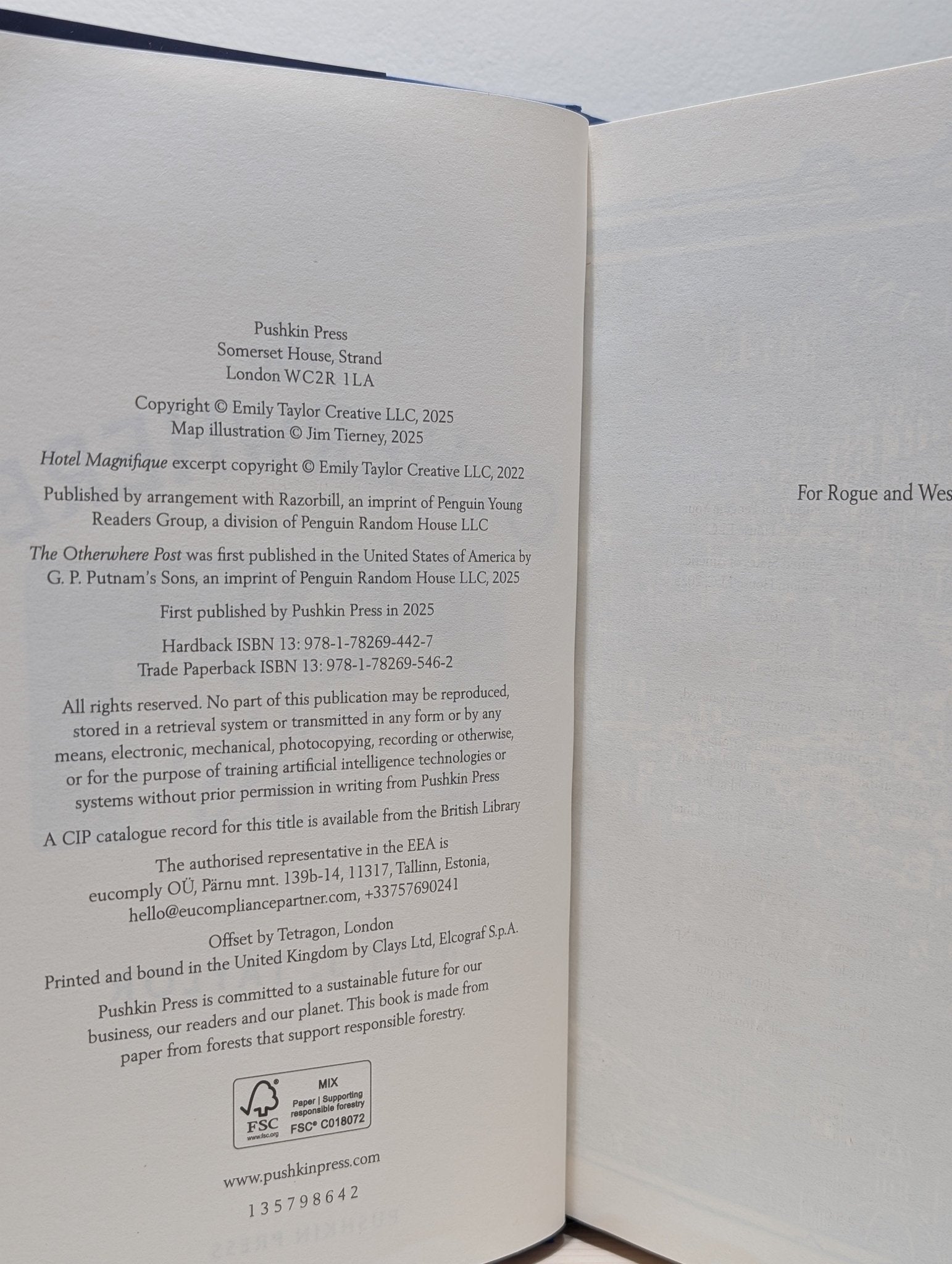 The Otherwhere Post by Emily J. Taylor (Signed First Edition) - Fialta Books