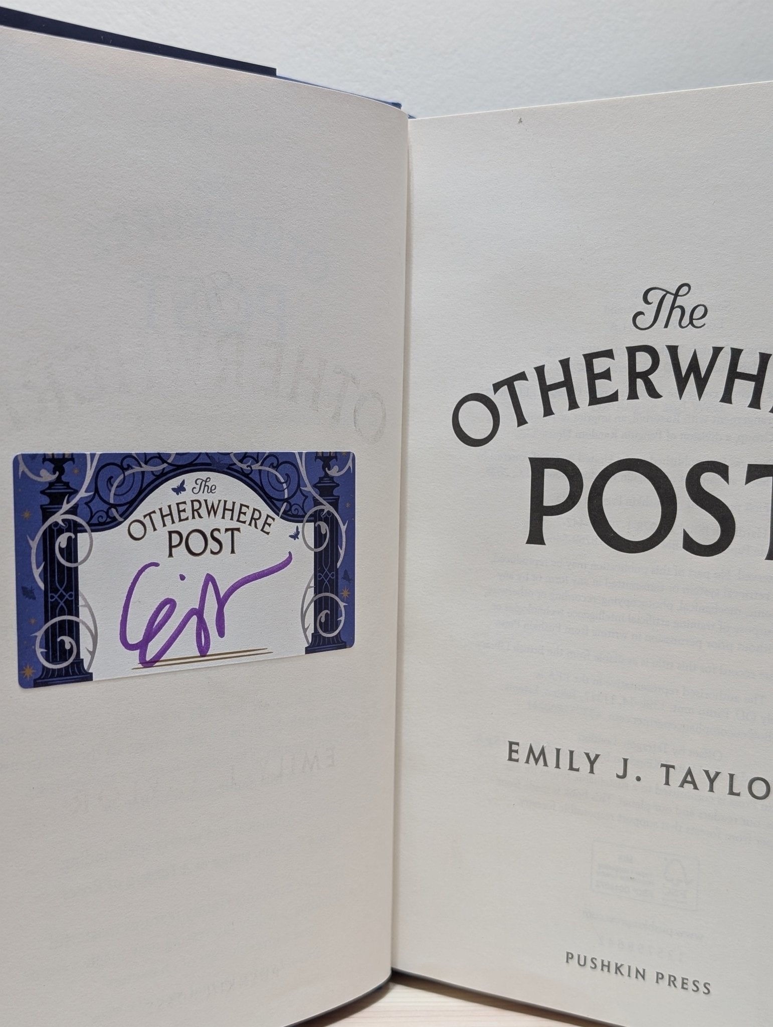 The Otherwhere Post by Emily J. Taylor (Signed First Edition) - Fialta Books
