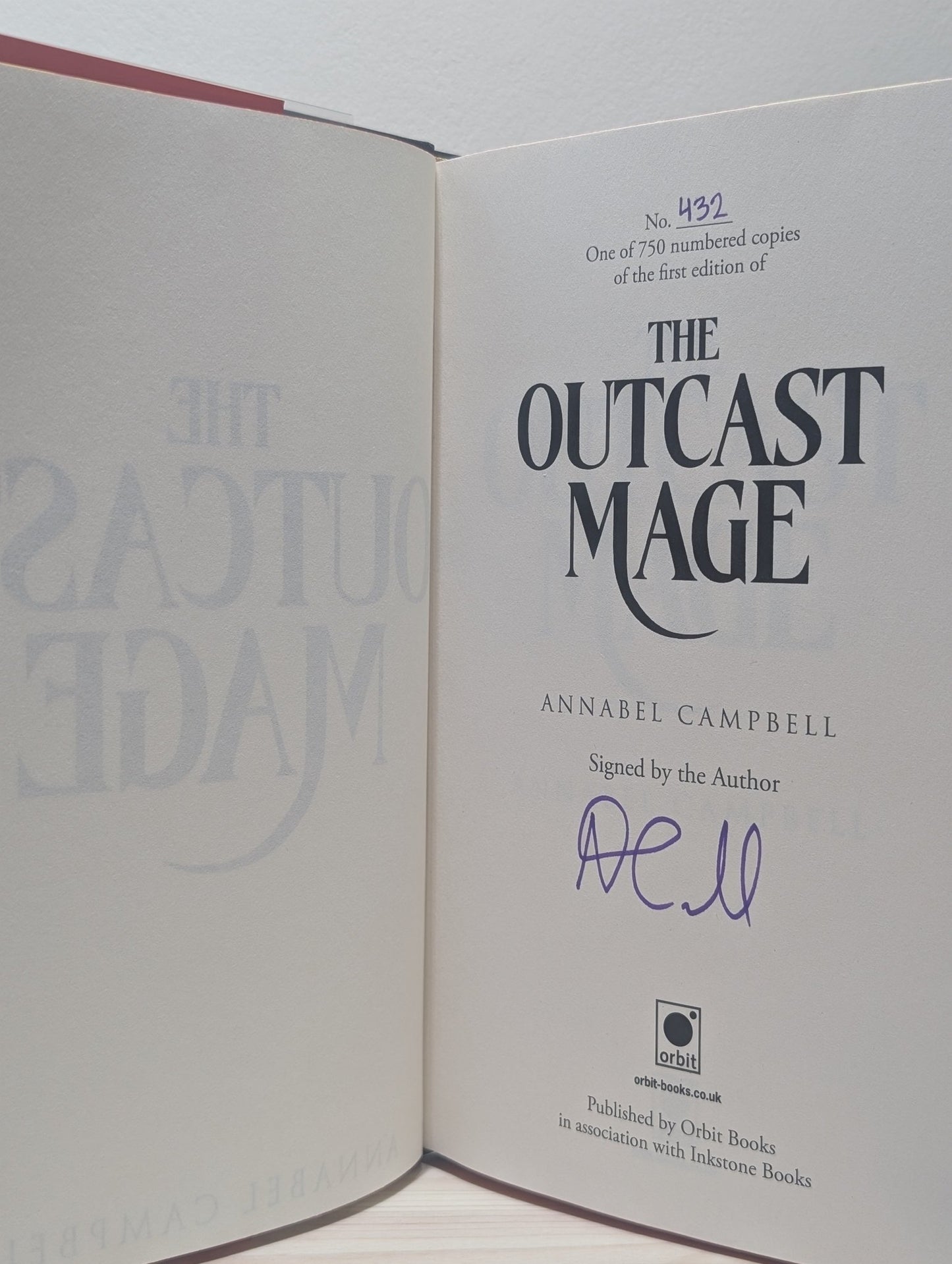 The Outcast Mage by Annabel Campbell (Signed Numbered First Edition with sprayed edges) - Fialta Books