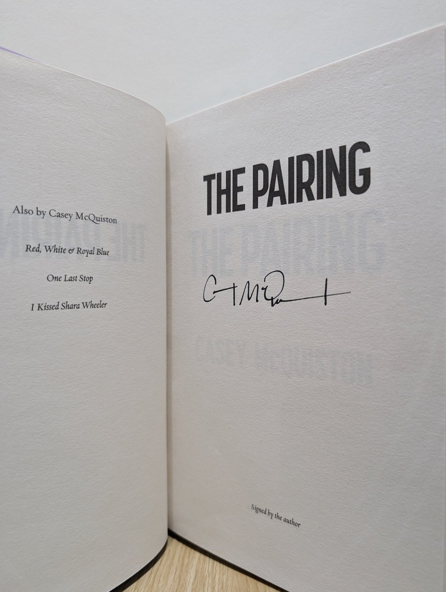 The Pairing by Casey McQuiston (Signed First Edition) - Fialta Books