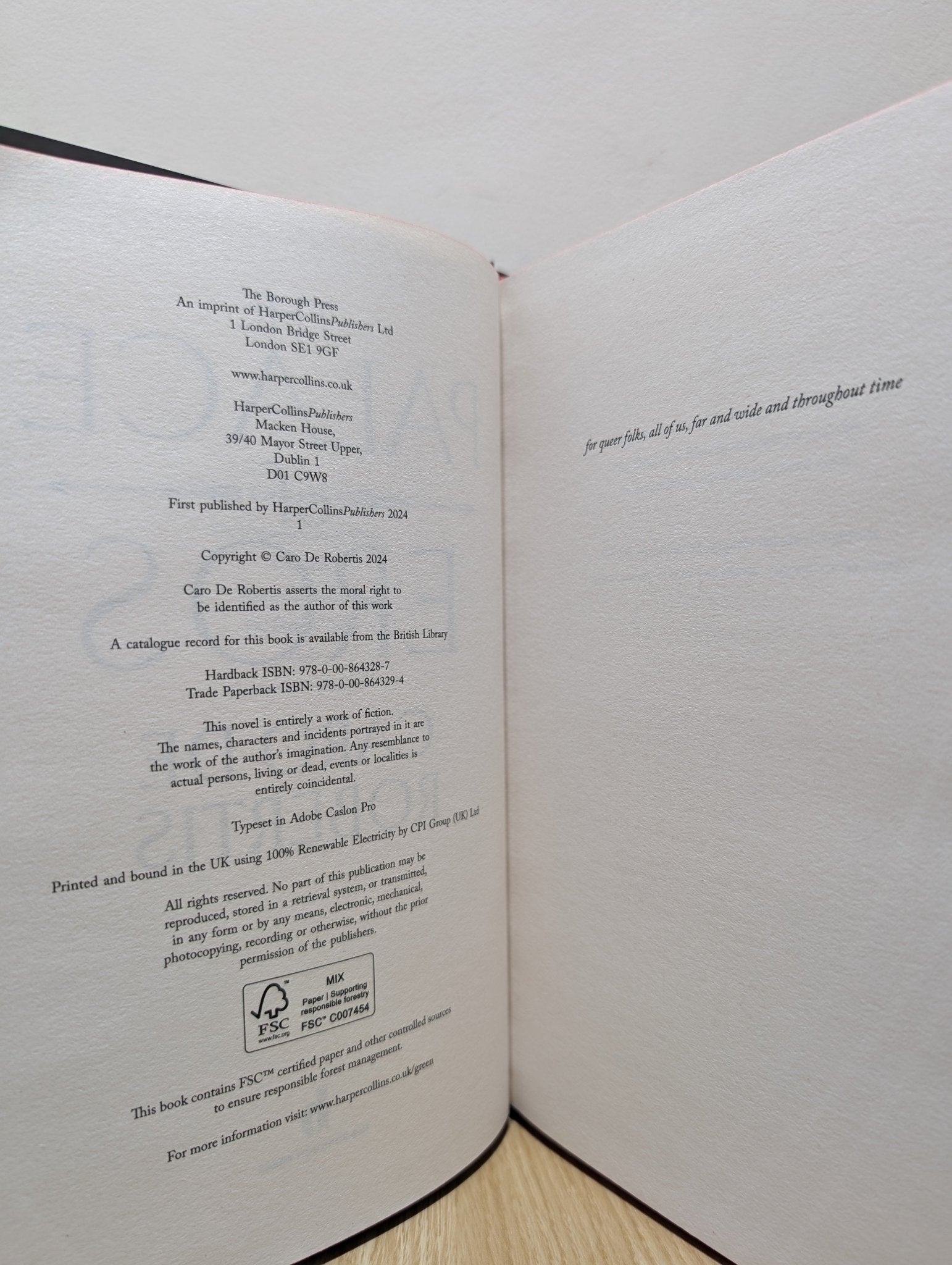 The Palace of Eros by Caro De Robertis (Signed First Edition with sprayed edges) - Fialta Books