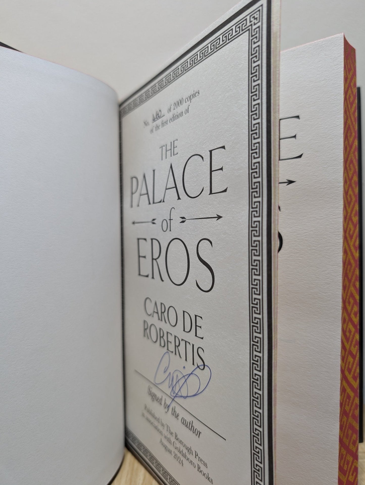 The Palace of Eros by Caro De Robertis (Signed First Edition with sprayed edges) - Fialta Books