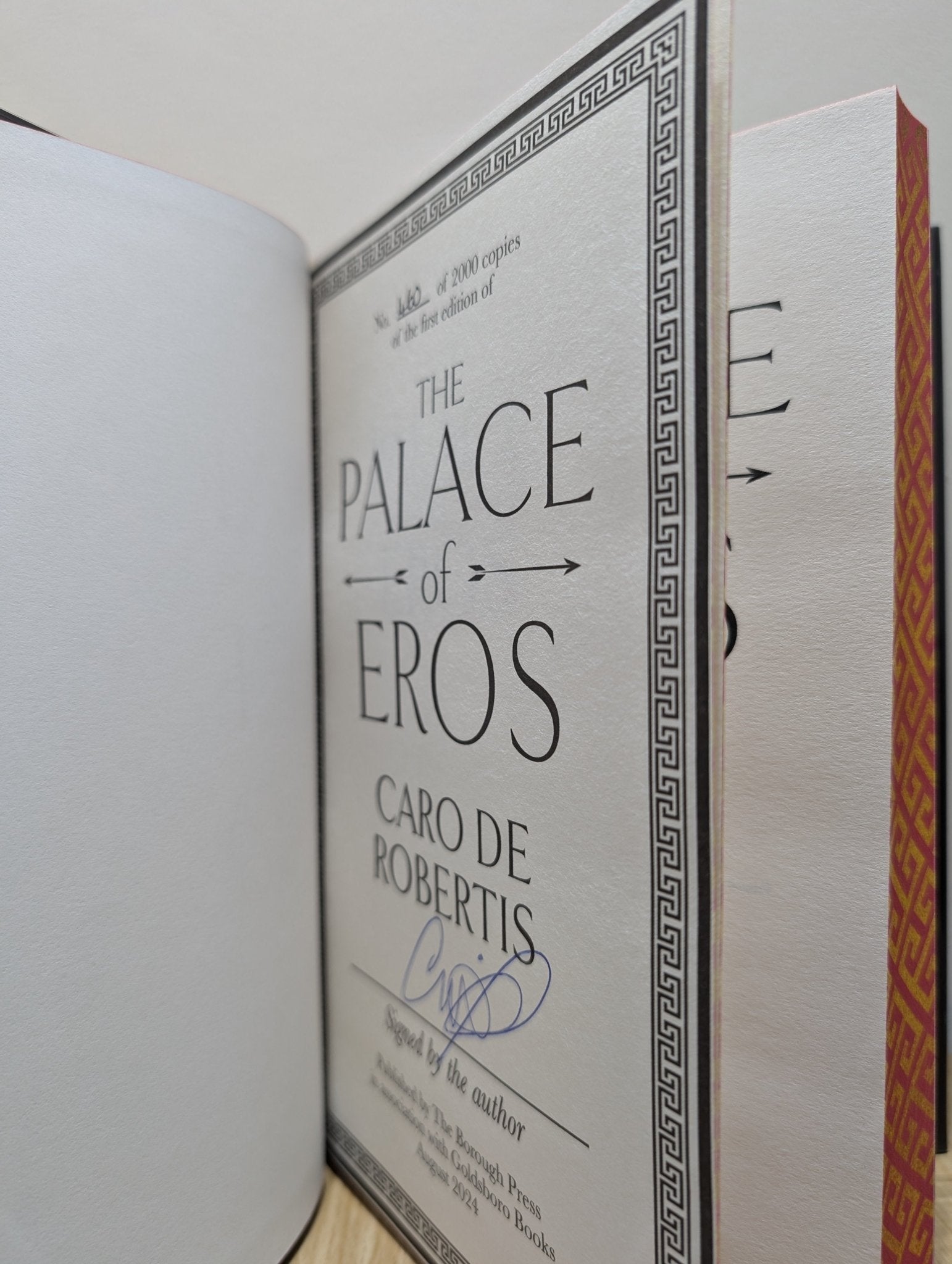 The Palace of Eros by Caro De Robertis (Signed First Edition with sprayed edges) - Fialta Books