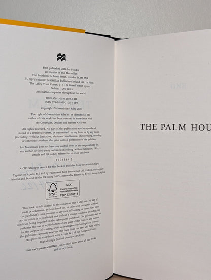 The Palm House by Gwendoline Riley (Signed Dated First Edition) - Fialta Books