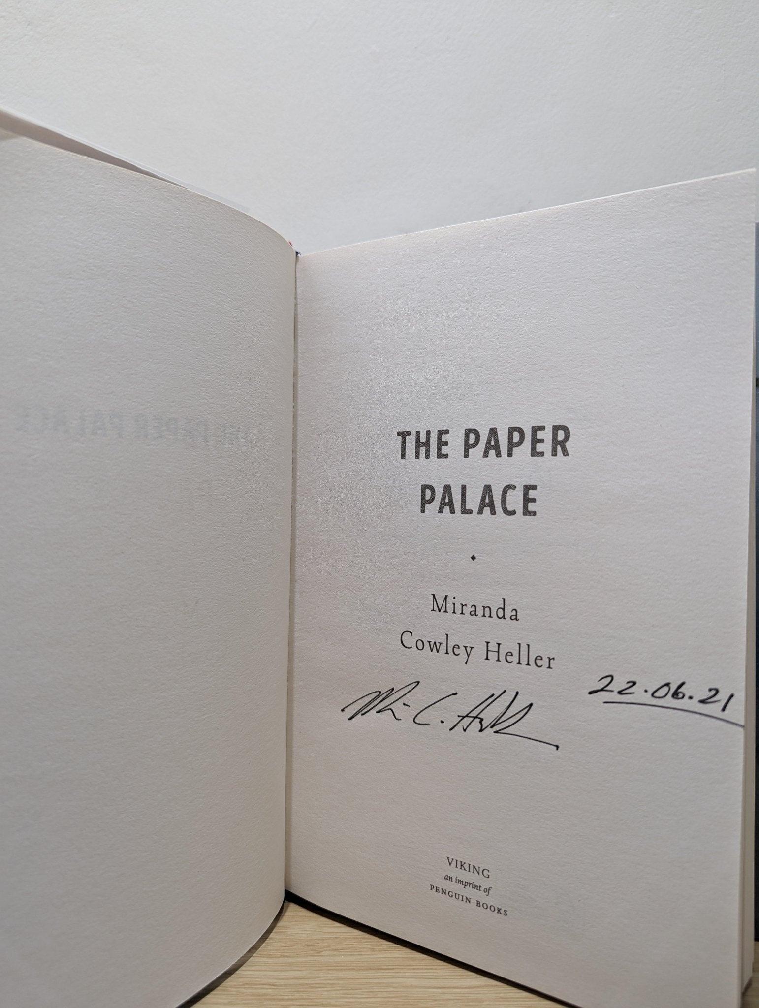 The Paper Palace by Miranda Cowley Heller (Signed Dated First Edition) - Fialta Books