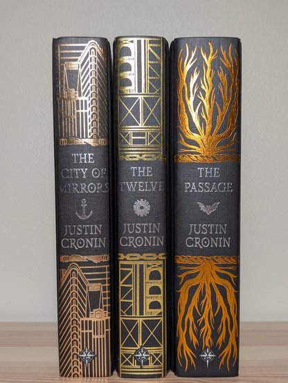 The Passage; The Twelve; City of Mirrors by Justin Cronin (Signed Deluxe Edition with sprayed edges) - Fialta Books