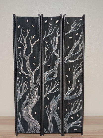 The Passage; The Twelve; City of Mirrors by Justin Cronin (Signed Deluxe Edition with sprayed edges) - Fialta Books