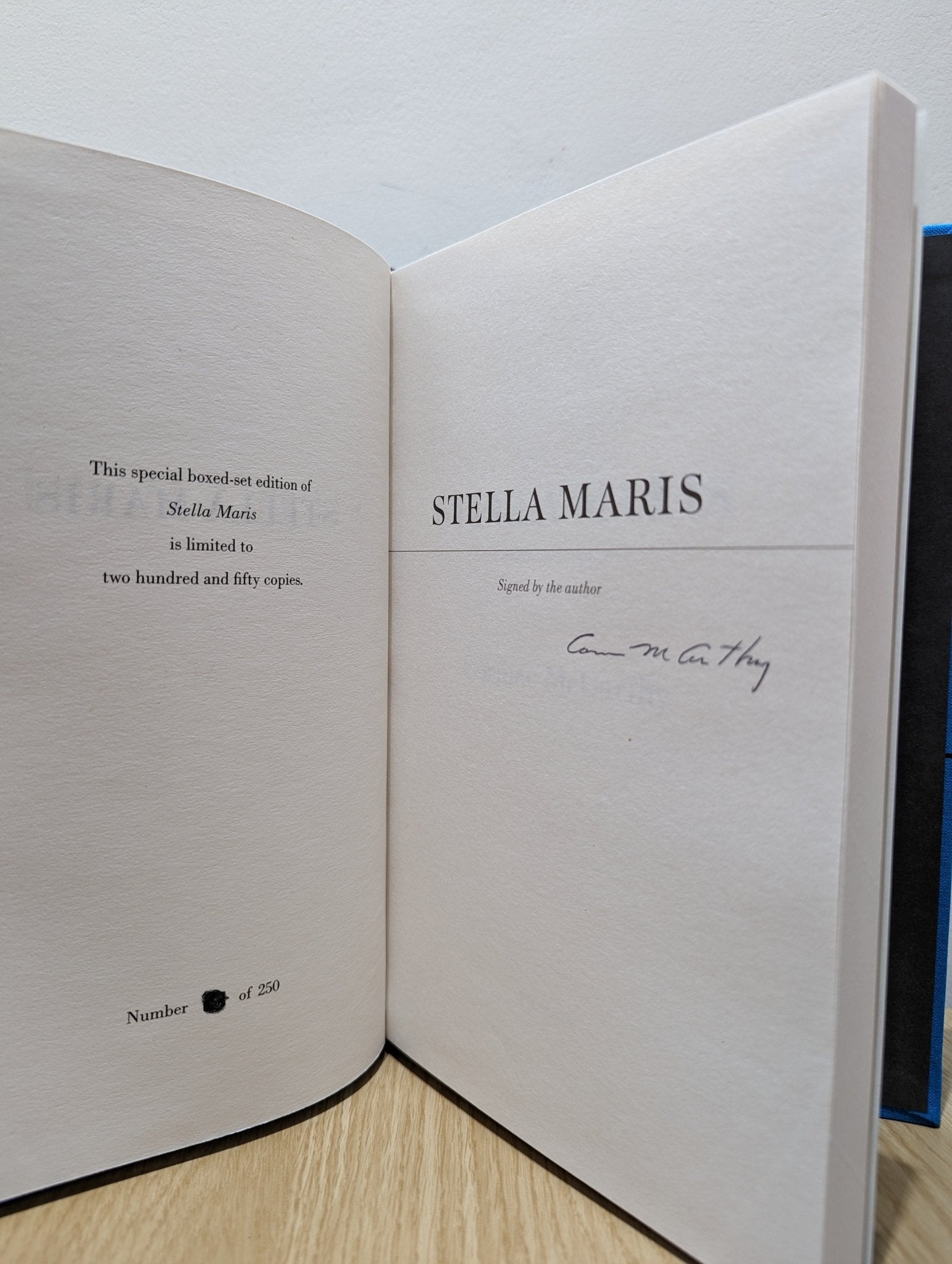 The Passenger and Stella Maris: Deluxe Boxed Set by Cormac McCarthy (Signed Numbered Limited Edition) - Fialta Books