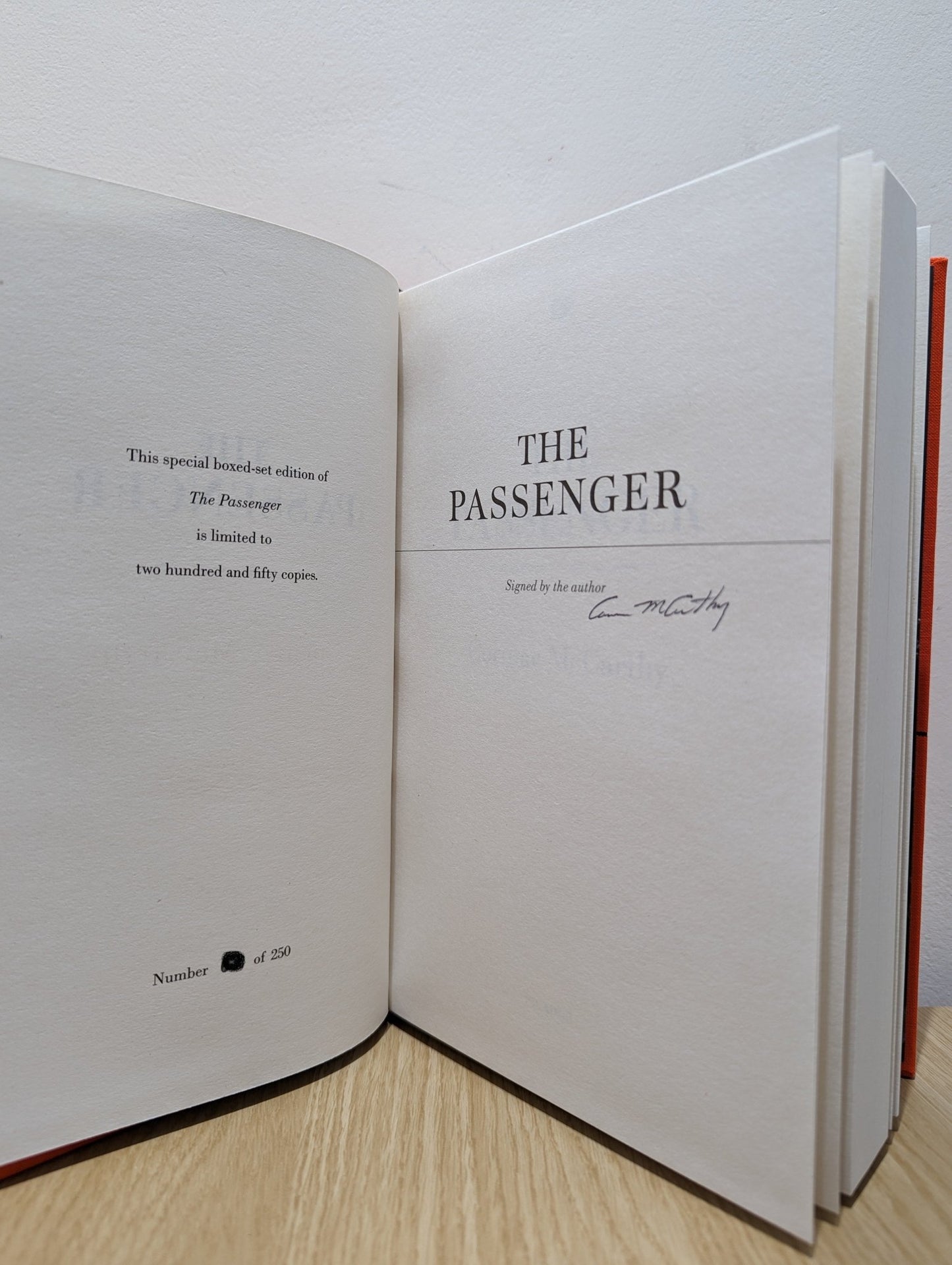 The Passenger and Stella Maris: Deluxe Boxed Set by Cormac McCarthy (Signed Numbered Limited Edition) - Fialta Books