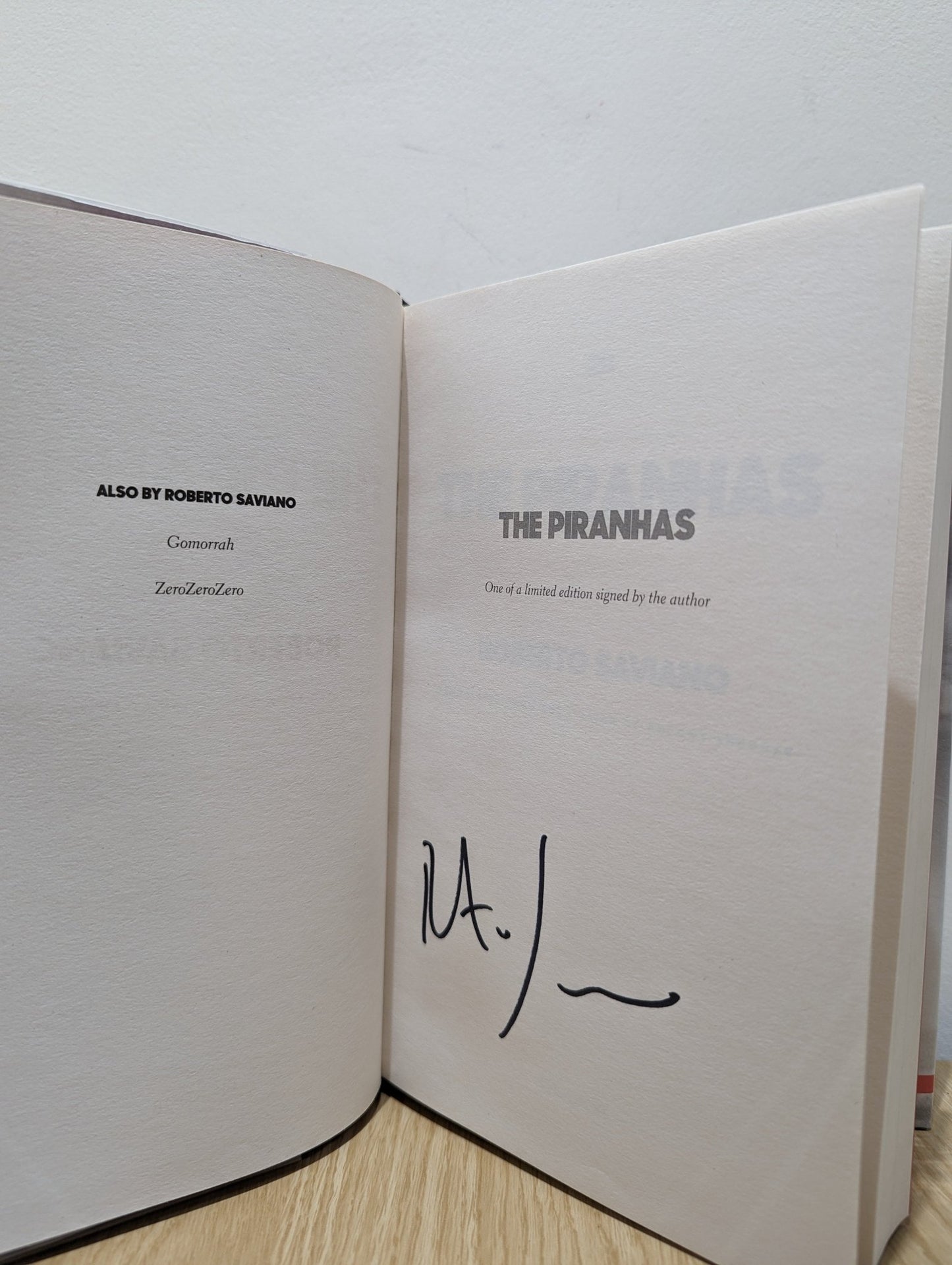 The Piranhas by Roberto Saviano (Signed First Edition) - Fialta Books