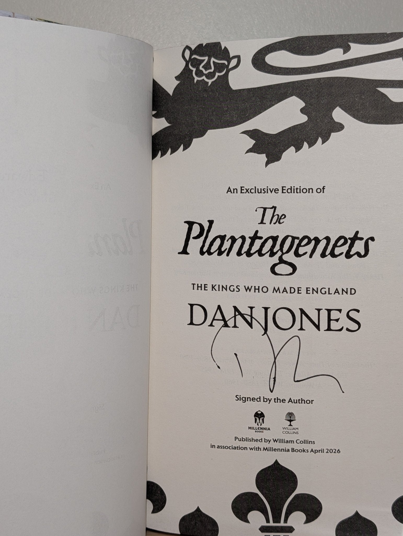The Plantagenets by Dan Jones (Signed Deluxe Edition with sprayed edges) - Fialta Books