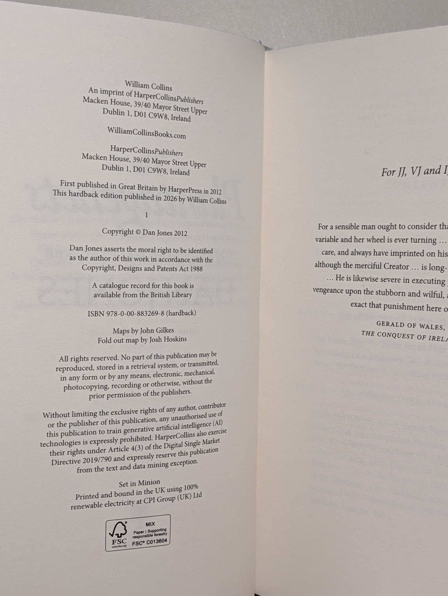 The Plantagenets by Dan Jones (Signed Deluxe Edition with sprayed edges) - Fialta Books