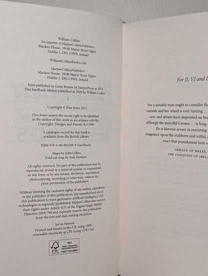 The Plantagenets by Dan Jones (Signed Deluxe Edition with sprayed edges) - Fialta Books