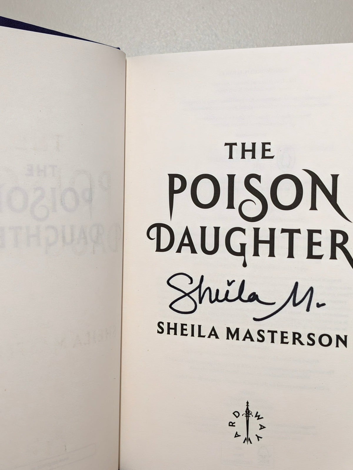 The Poison Daughter by Sheila Masterson (Signed First Edition with sprayed edges) - Fialta Books