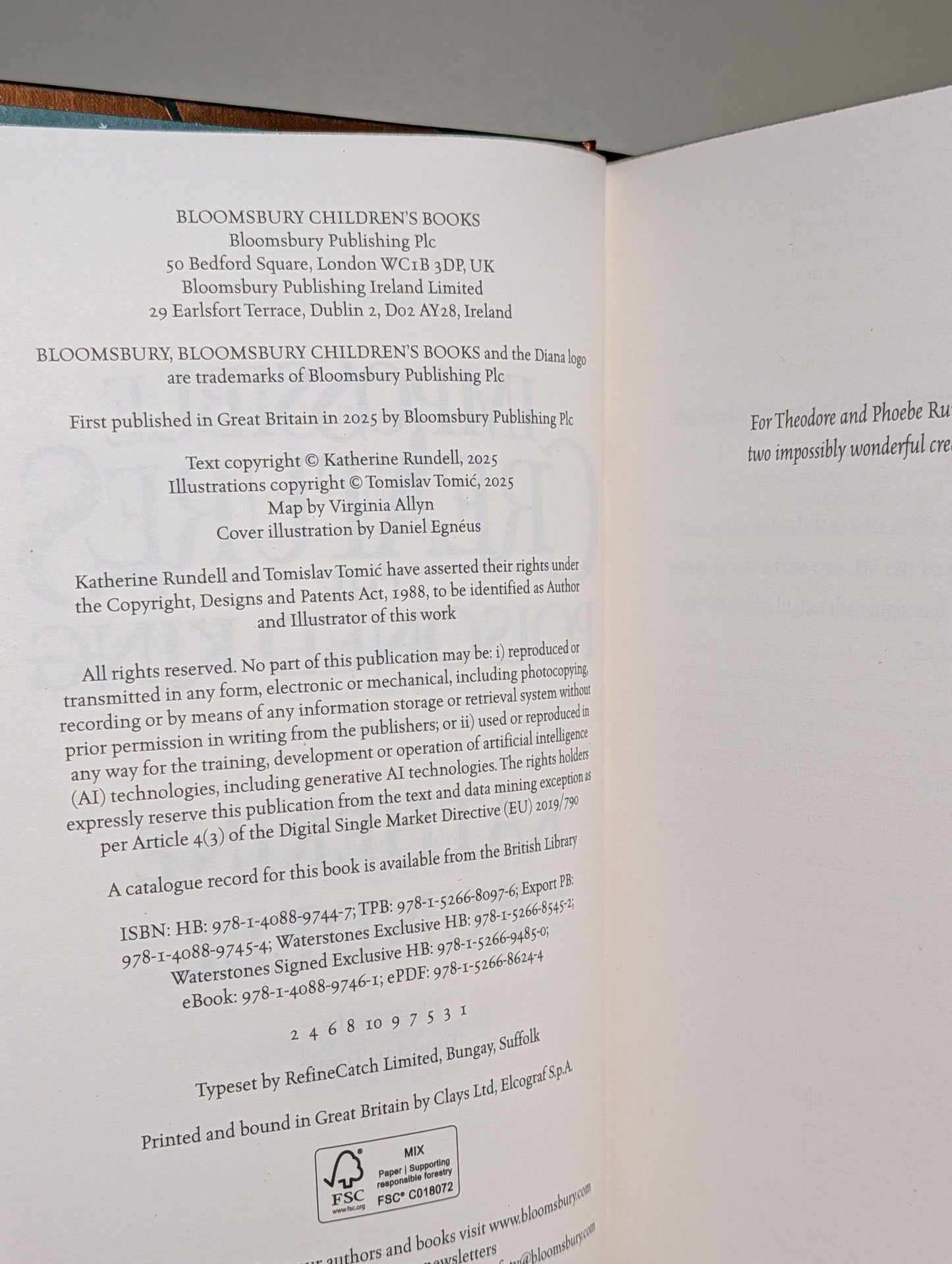 The Poisoned King by Katherine Rundell (Signed First Edition with foil on boards) - Fialta Books