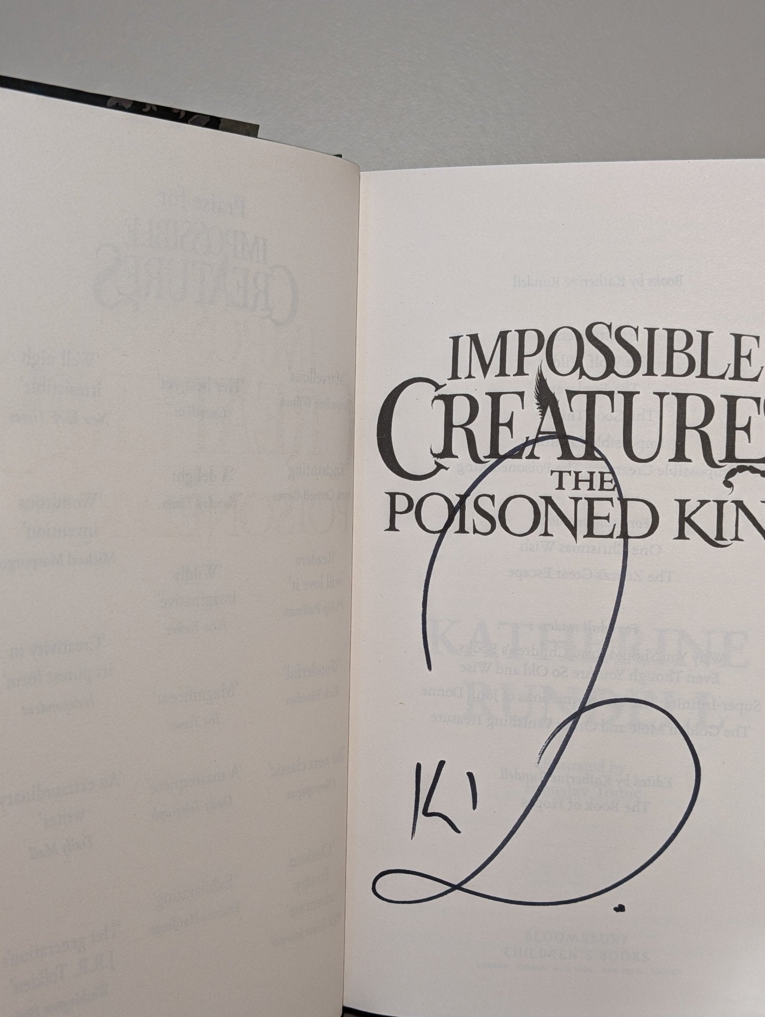 The Poisoned King by Katherine Rundell (Signed with sprayed edges) - Fialta Books