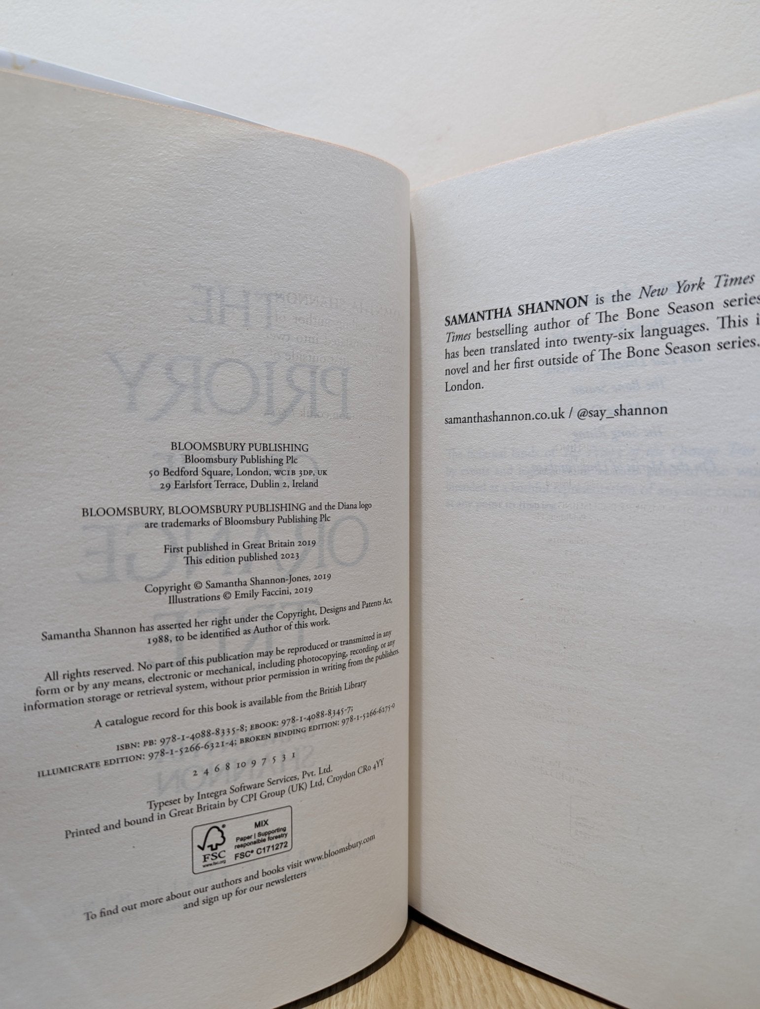 The Priory of the Orange Tree; A Day of Fallen Night by Samantha Shannon (Signed) - Fialta Books