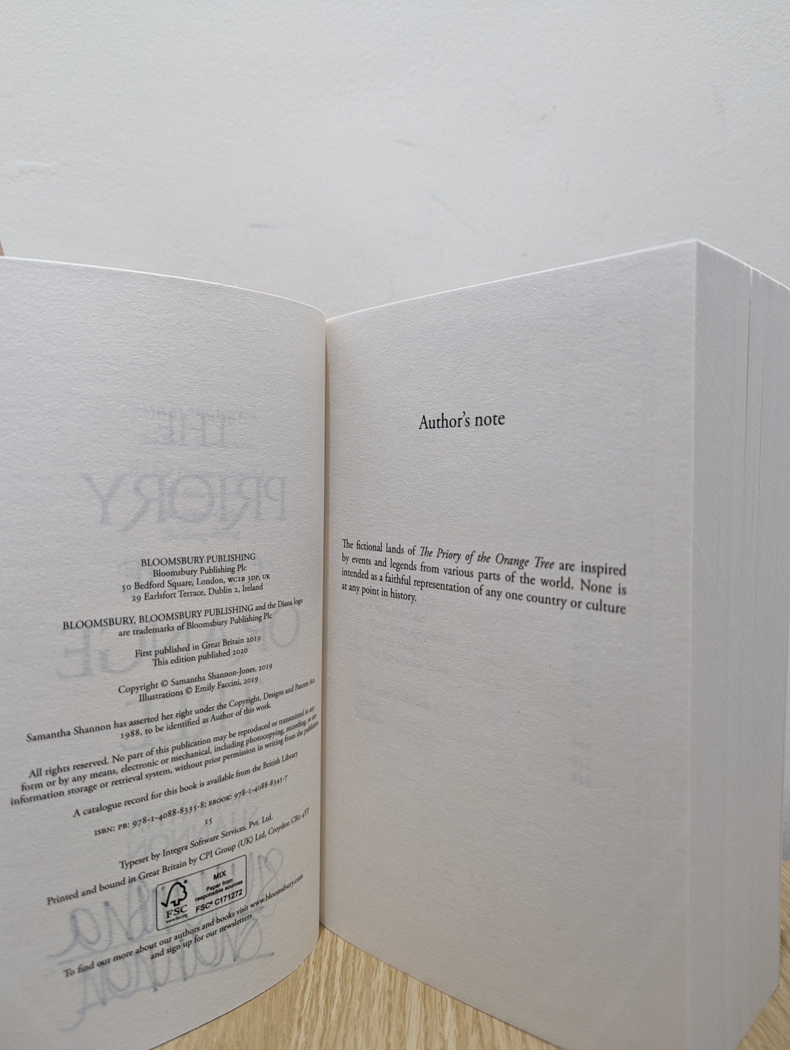 The Priory of the Orange Tree by Samantha Shannon (Signed) - Fialta Books