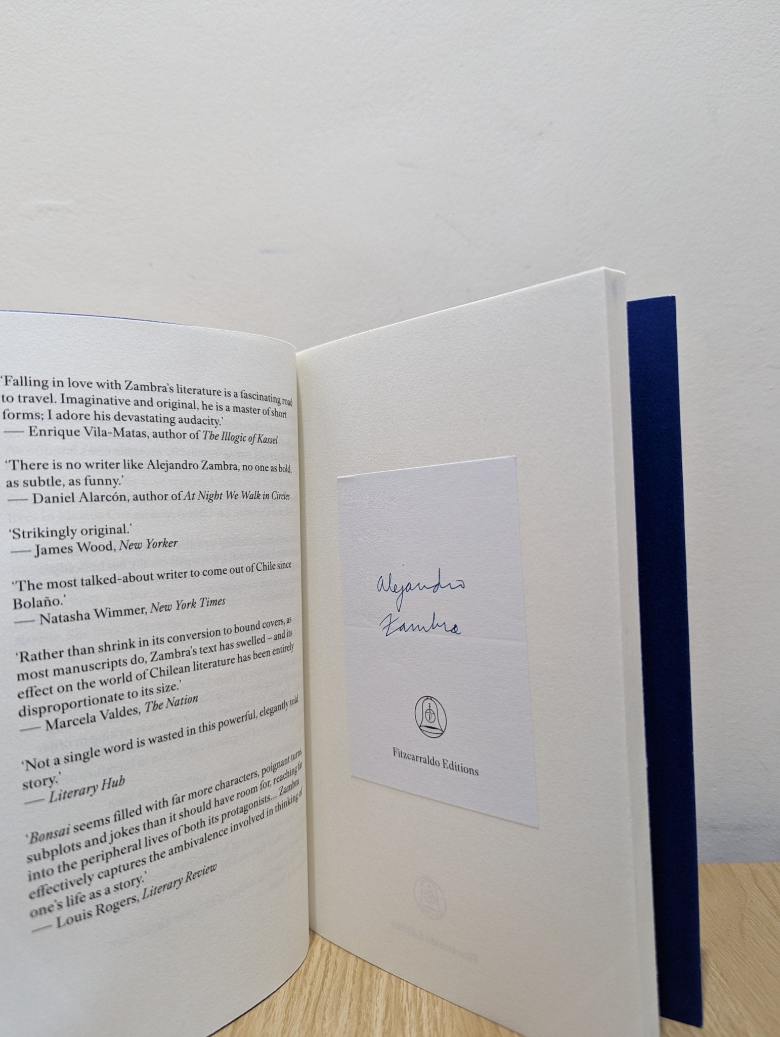 The Private Lives of Trees by Alejandro Zambra (Signed First Edition) - Fialta Books
