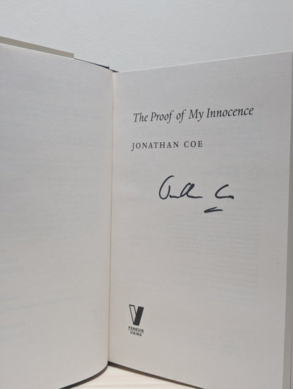 The Proof of My Innocence by Jonathan Coe (Signed) - Fialta Books