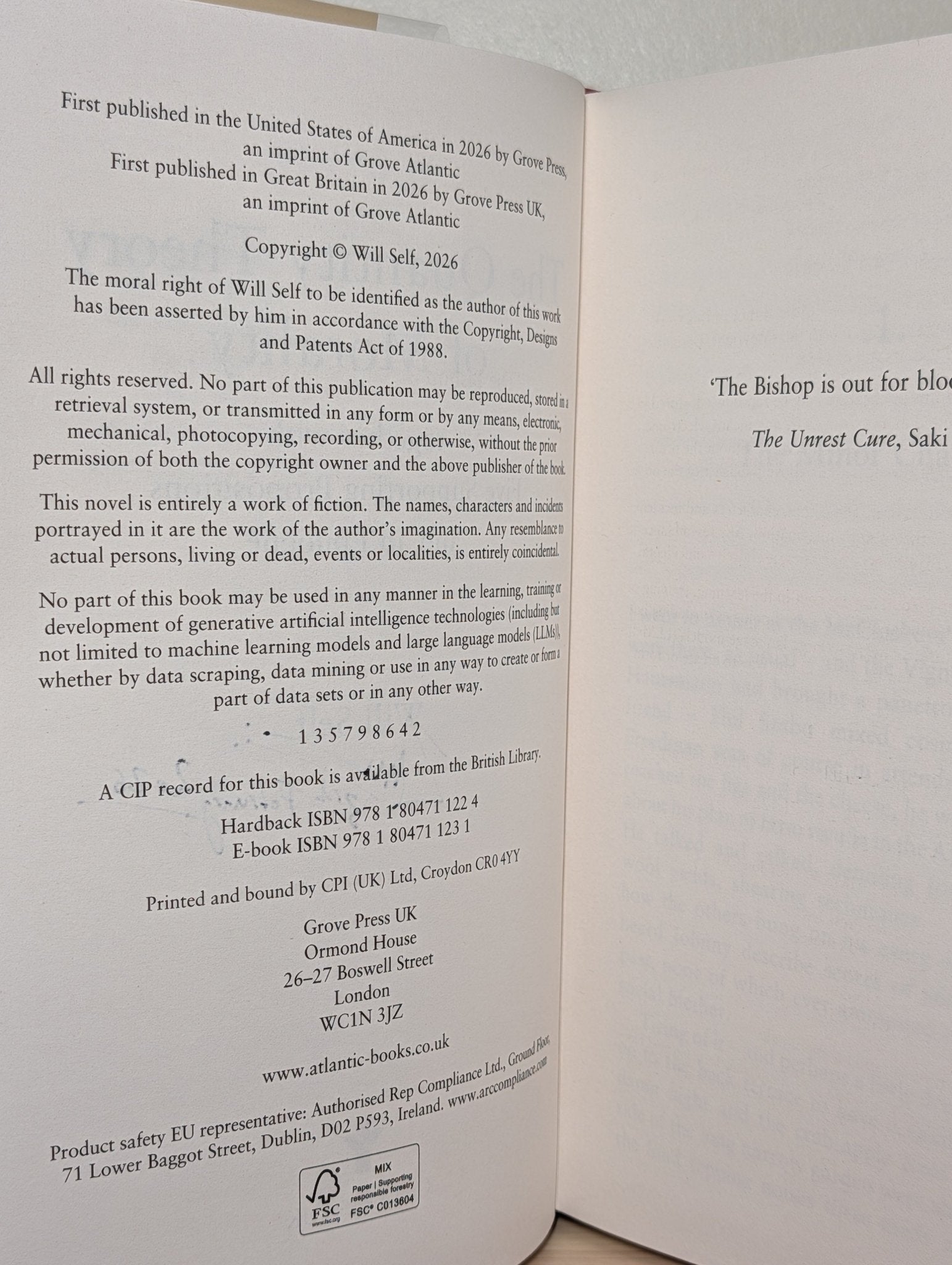 The Quantity Theory of Morality by Will Self (Signed Dated First Edition) - Fialta Books