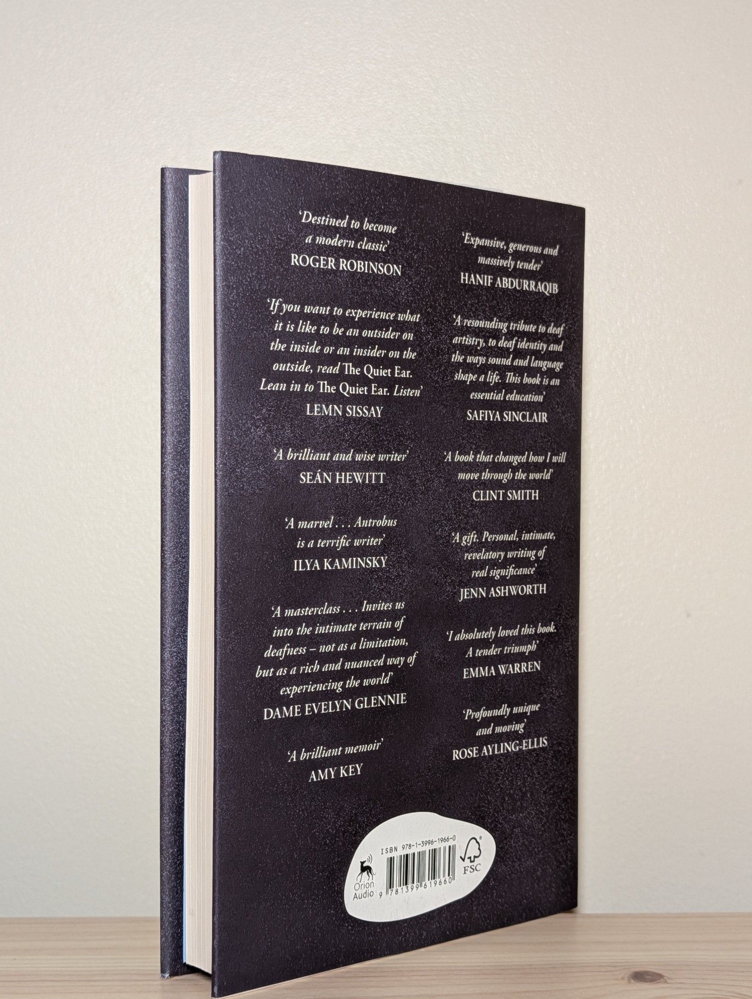 The Quiet Ear: An Investigation of Missing Sound by Raymond Antrobus (Signed First Edition) - Fialta Books