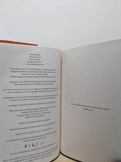 The Rabbit Factor; The Moose Paradox; The Beaver Theory by Antti Tuomainen (Signed First Edition Set) - Fialta Books