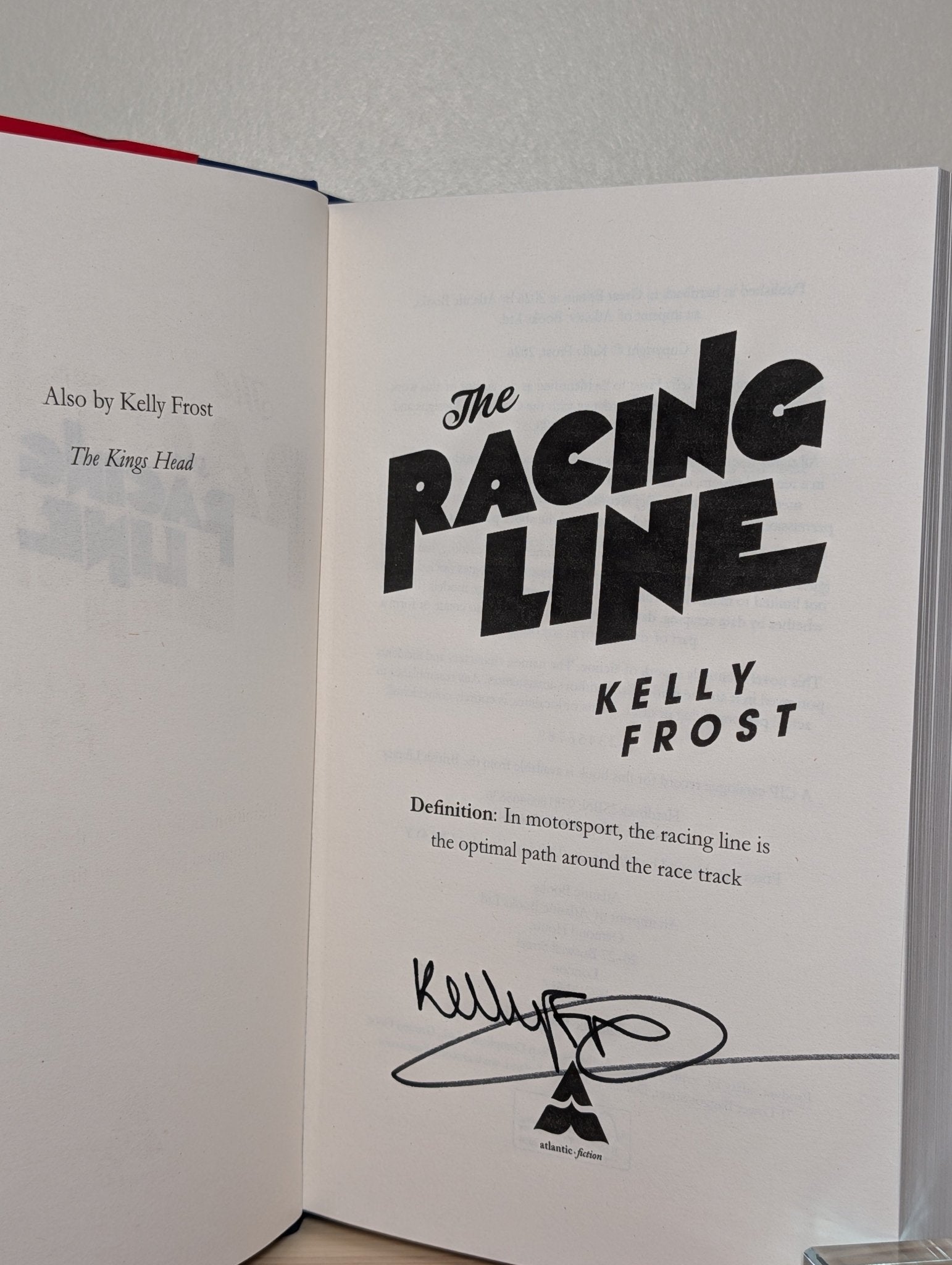 The Racing Line by Kelly Frost (Signed First Edition) - Fialta Books