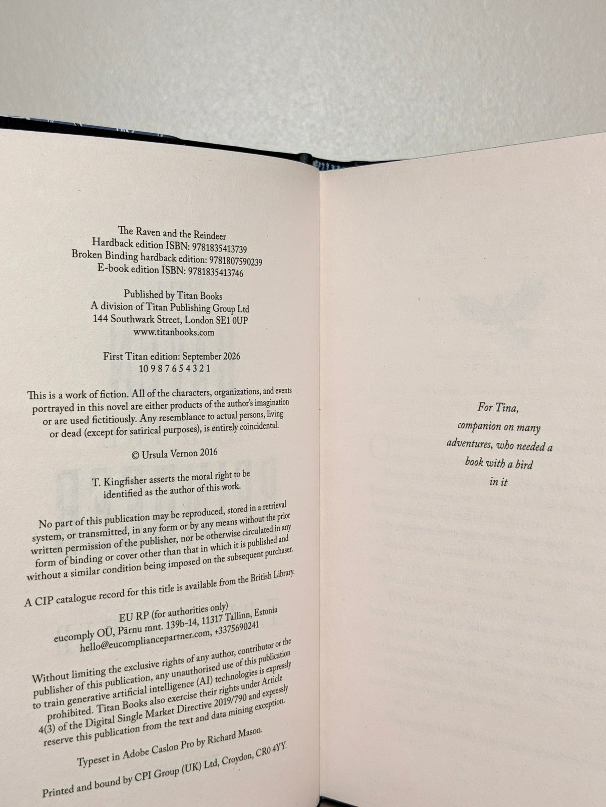 The Raven and the Reindeer by T. Kingfisher (Signed First Edition with sprayed edges) - Fialta Books