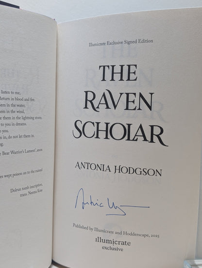 The Raven Scholar by Antonia Hodgson (Signed First Edition with sprayed edges and alternative cover) - Fialta Books