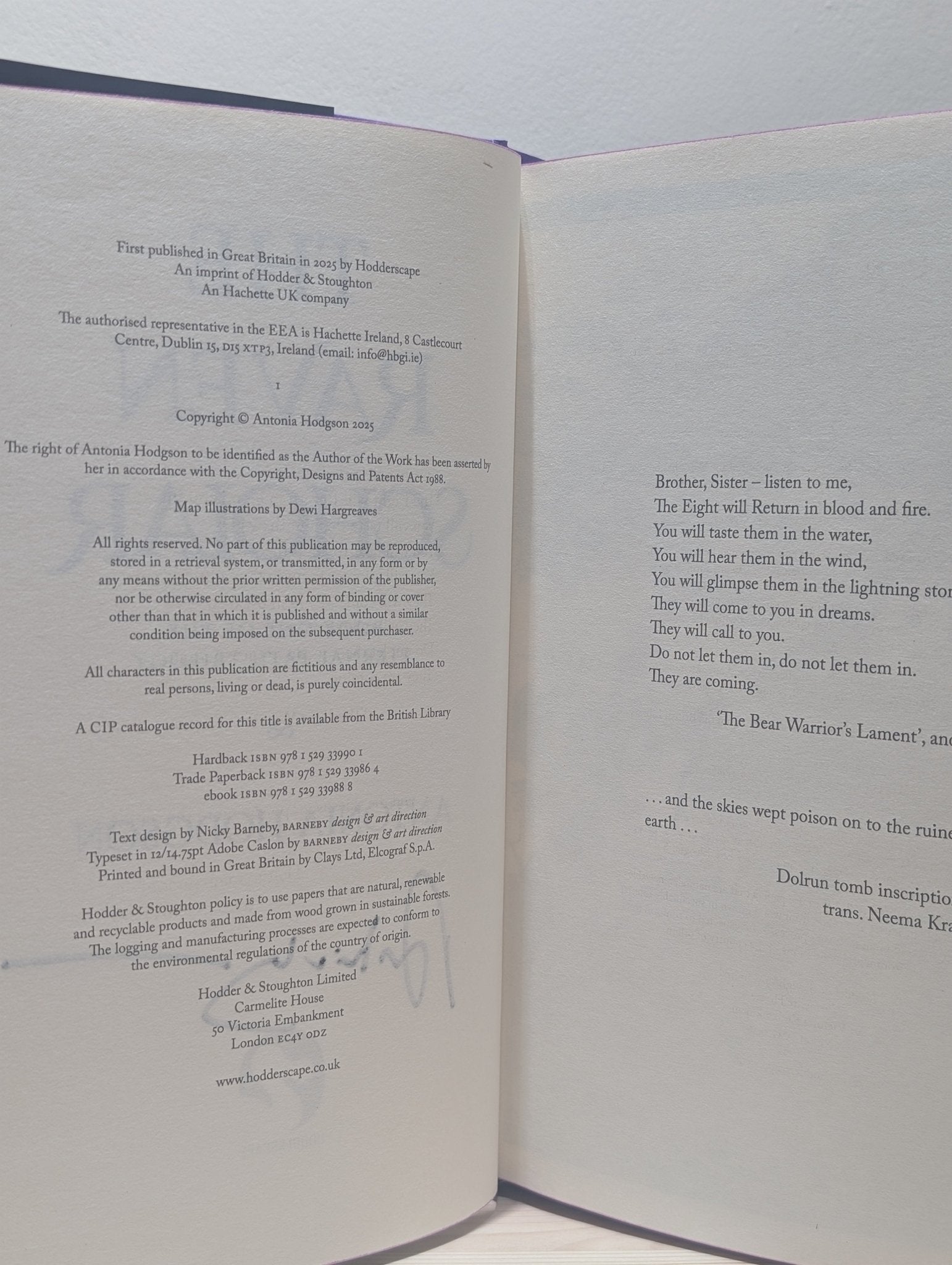 The Raven Scholar: The Eternal Path 1 by Antonia Hodgson (Signed First Edition with sprayed edges) - Fialta Books