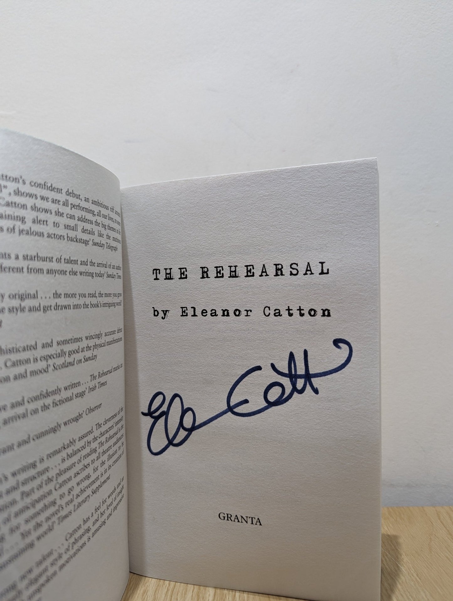 The Rehearsal by Eleanor Catton (Signed) - Fialta Books