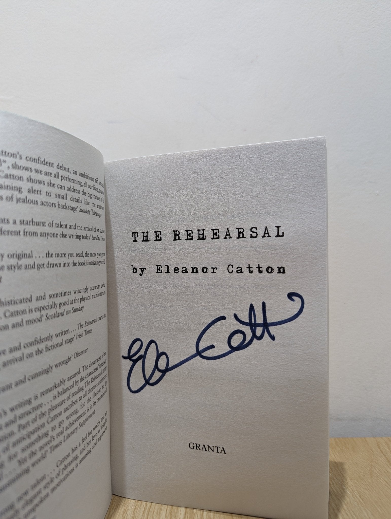 The Rehearsal by Eleanor Catton (Signed) - Fialta Books