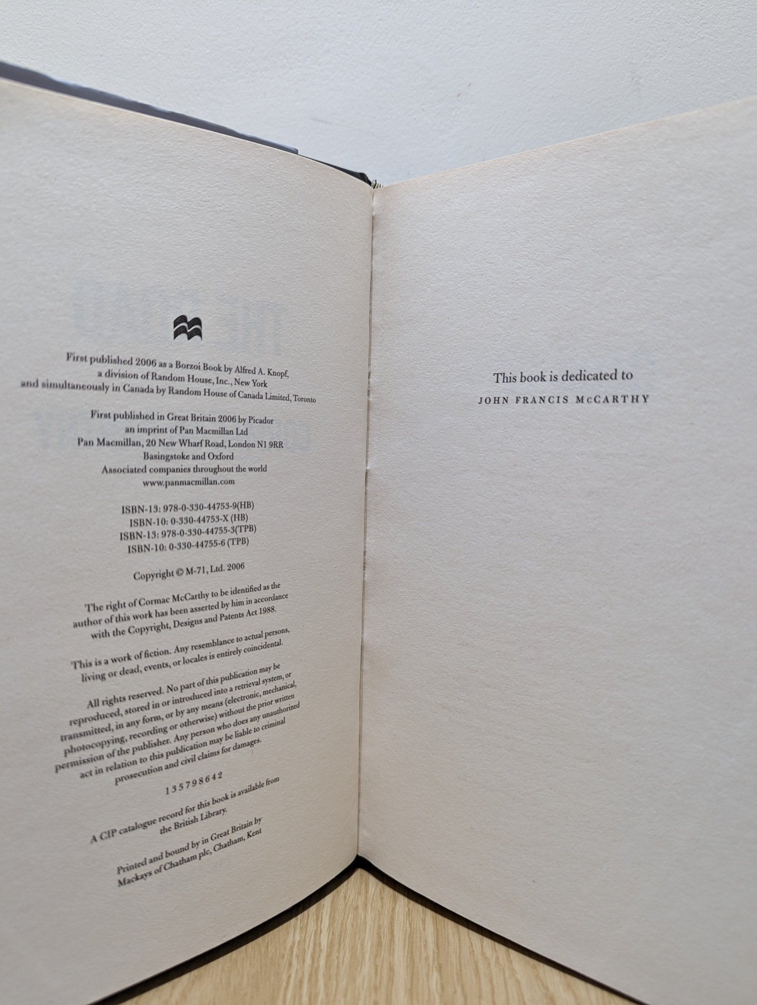 The Road by Cormac McCarthy (First Edition) - Fialta Books