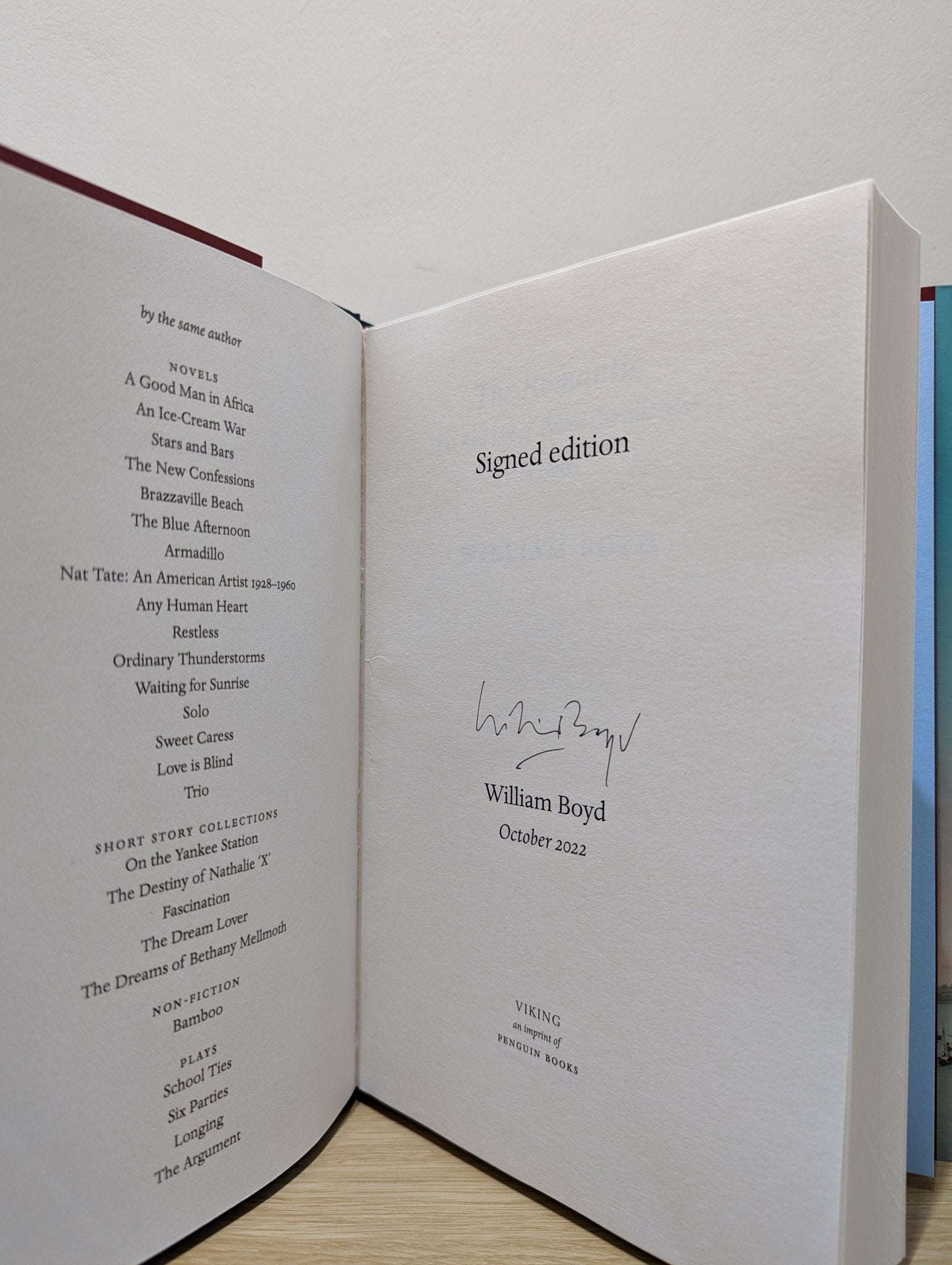The Romantic by William Boyd (Signed First Edition) - Fialta Books
