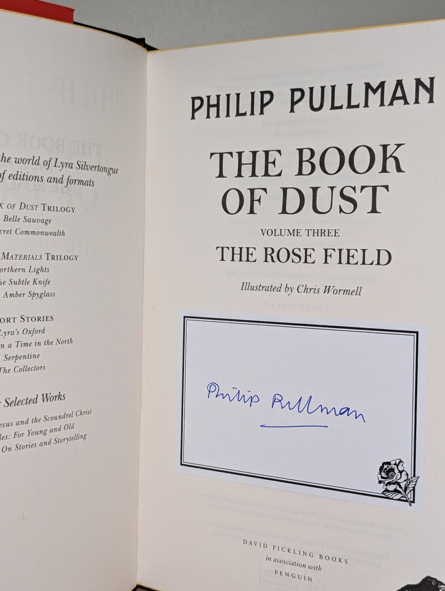The Rose Field by Philip Pullman (Signed First Edition with sprayed edges) - Fialta Books