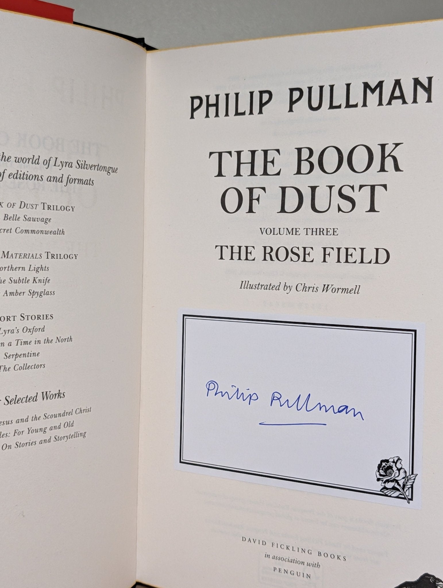 The Rose Field by Philip Pullman (Signed First Edition with sprayed edges) - Fialta Books