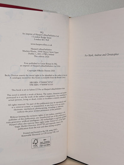 The Ruins by Becky Docton (Signed First Edition with sprayed edges) - Fialta Books